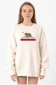 Fallout New California Republic Flag Ekru Kadın 2ip Sweatshirt - 1