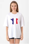 Euro 24 France Beyaz Kadın Oversize Tshirt - 1