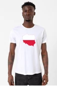 Euro 24 Poland Beyaz Erkek Bisikletyaka Tshirt - 1