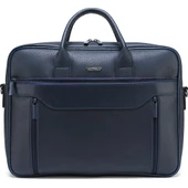 Cambridge Polo Club Suni Deri Evrak Çantası Lacivert PLEVR50092-L thumbnail 1