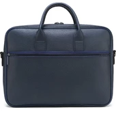 Cambridge Polo Club Suni Deri Evrak Çantası Lacivert PLEVR50092-L thumbnail 3