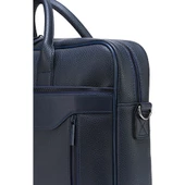 Cambridge Polo Club Suni Deri Evrak Çantası Lacivert PLEVR50092-L thumbnail 5