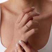 8 Ayar Altın Tektaş Burgulu Kadın Yüzük - 3