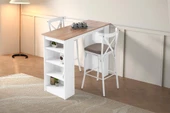 Vista Eylül Bar Raflı Mutfak Masa Takımı 50x120 - 7