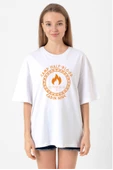 Camp Half Blood Hephaestus Beyaz Kadın Oversize Tshirt thumbnail 1