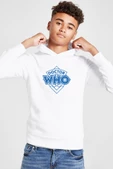 Doctor Who New Beyaz Çocuk 3ip Kapşonlu  Sweatshirt - 1