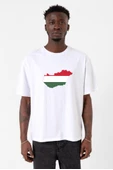 Euro 24 Hungary Beyaz Erkek Oversize Tshirt - 1