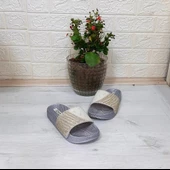 Pienn 20037 Beyaz Taşlı Günlük Bayan Terlik thumbnail 6