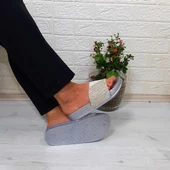 Pienn 20037 Beyaz Taşlı Günlük Bayan Terlik thumbnail 2