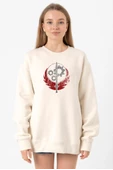 Fallout Worn Appalachian Brotherhood Ekru Kadın 2ip Sweatshirt thumbnail 1