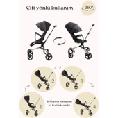 QPLAY 360 Derece Dönebilen Hareket Sensörlü Kabin Boy Bebek Arabası - 5