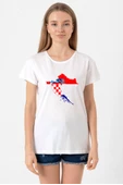 Euro 24 Croatia Beyaz Kadın Bisikletyaka Tshirt thumbnail 1