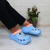 Sonimix 16001 Bebemavisi-pudra Kalın Tabanlı Taşlı crks Bayan Terlik thumbnail 3