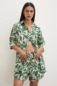 Yaprak Desenli Şortlu Takım Yeşil - 1