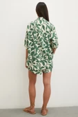Yaprak Desenli Şortlu Takım Yeşil - 6