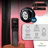 Vegmann Tartılı Scadel Pembe Orta Boy Valiz thumbnail 3