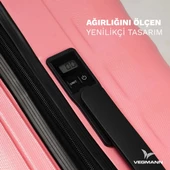 Vegmann Tartılı Scadel Pembe Orta Boy Valiz thumbnail 1