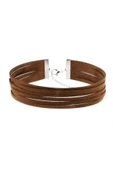 Kahverengi Süet Kadın Choker Kolye - 1