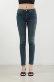 Kadın Likralı Skinny Jean Pantolon - 7