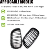 Bmw 3 serisi E46 4d ön panjur böbrek 2002-2004 Arası Uyumlu - 2
