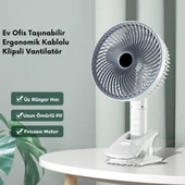 Polham Klipsli Masaüstü Vantilatör, Portatif, Taşınabilir Hafif Fan Ofis Ev İçin Mini Fan Vantilatör - 2