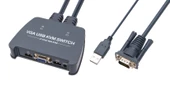 Vcom DD211-2K 2 Port Vga 1080P@60Hz Plastik Kasa Kvm Switch - 2