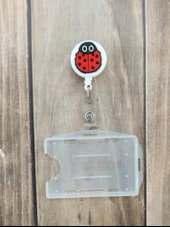 Uğur Böceği Silikon Yoyo Yaka Kartlığı Yatay Dikey Kart Koruyucu - 1