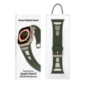 Watch 42mm KRD-117 Hava Alabilen Delikli Metal Süslemeli Desenli Silikon Kordon thumbnail 11