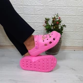 Sonimix 12901 Pembe Taşlı Kalın Tabanlı Bayan  Terlik thumbnail 1