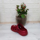 Sonimix 12901 Bordo Taşlı Kalın Tabanlı Bayan  Terlik thumbnail 8