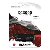 Kingston 512GB KC3000 NVMe Okuma 7000MB-Yazma 3900MB M.2 SSD (SKC3000S-512G) - 2