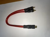 KIRMIZI Y KABLO 2 RCA ERKEK+1 RCA DİŞİ 30 CM - 2