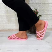 Brn 302 Pembe Ahtapot Hasırlı Kaymaz Havuz Plaj Bayan Terliği thumbnail 4