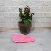 Brn 302 Pembe Ahtapot Hasırlı Kaymaz Havuz Plaj Bayan Terliği thumbnail 9