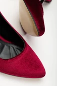 Hero Topuklu Bordo Kadife Kadın Ayakkabı thumbnail 3