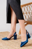Tonia Lacivert Saten Topuklu Kadın Ayakkabı thumbnail 1