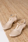 Jane Krem Saten Topuklu Kadın Ayakkabı thumbnail 3