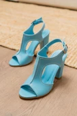 Orisha Turkuaz Cilt Topuklu Kadın Ayakkabı thumbnail 4