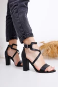 Ansley Topuklu Siyah Cilt Ayakkabı thumbnail 2