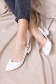 Valentina Topuklu Beyaz Cilt Ayakkabı thumbnail 2