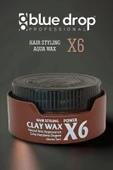 Blue Drop Clay Wax Hair Wax Power X6 Kahve 150 ml - 5