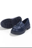 Lacivert Deri Comfort Loafer Ayakkabı thumbnail 3