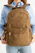 571 collections Ultra Hafif Çok Cepli Krinkıl Sırt Çantası Taba (Model: 571-3A) - 3