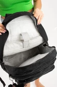 Ultra Hafif Çok Cepli Krinkıl Sırt Çantası Unisex Siyah (Model: 571-3B) - 4