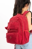 571 collections Ultra Hafif Çok Cepli Krinkıl Sırt Çantası Kırmızı (Model: 571-3B) thumbnail 1