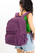 571 collections Ultra Hafif Çok Cepli Krinkıl Sırt Çantası Mor (Model: 571-3B) thumbnail 2