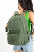 571 collections Ultra Hafif Çok Cepli Krinkıl Sırt Çantası Unisex Yeşil(Model: 571-3B) thumbnail 2