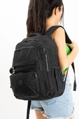 Ultra Hafif Çok Cepli Krinkıl Sırt Çantası Unisex Siyah (Model: 571-3B) - 1