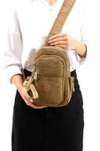 İki Bölmeli Unisex Göğüs (Bodybag) Çantası Taba (Model: 571-8B) - 1