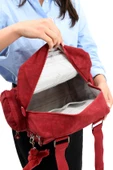 Ultra Hafif Su Geçirmez Çok Cepli Omuz Kol Çantası Kırmızı (Model: 571-5E) thumbnail 4